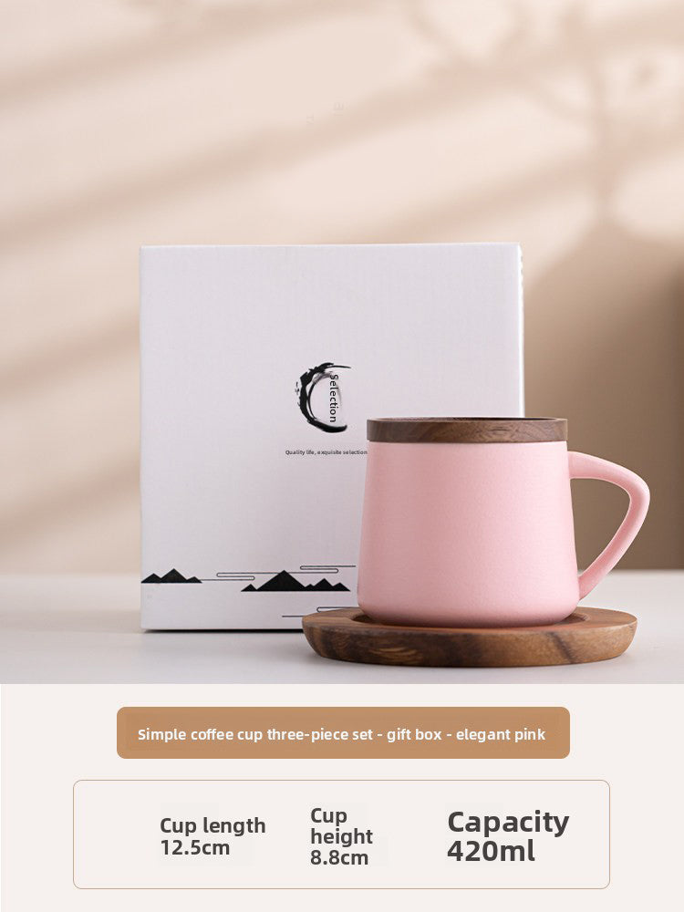 Custom Logo Mug, Engraved Ceramic Coffee Cup, Office Water Mug, Tea Tumbler, Personalized Gift Set, Sublimation Blank Cup