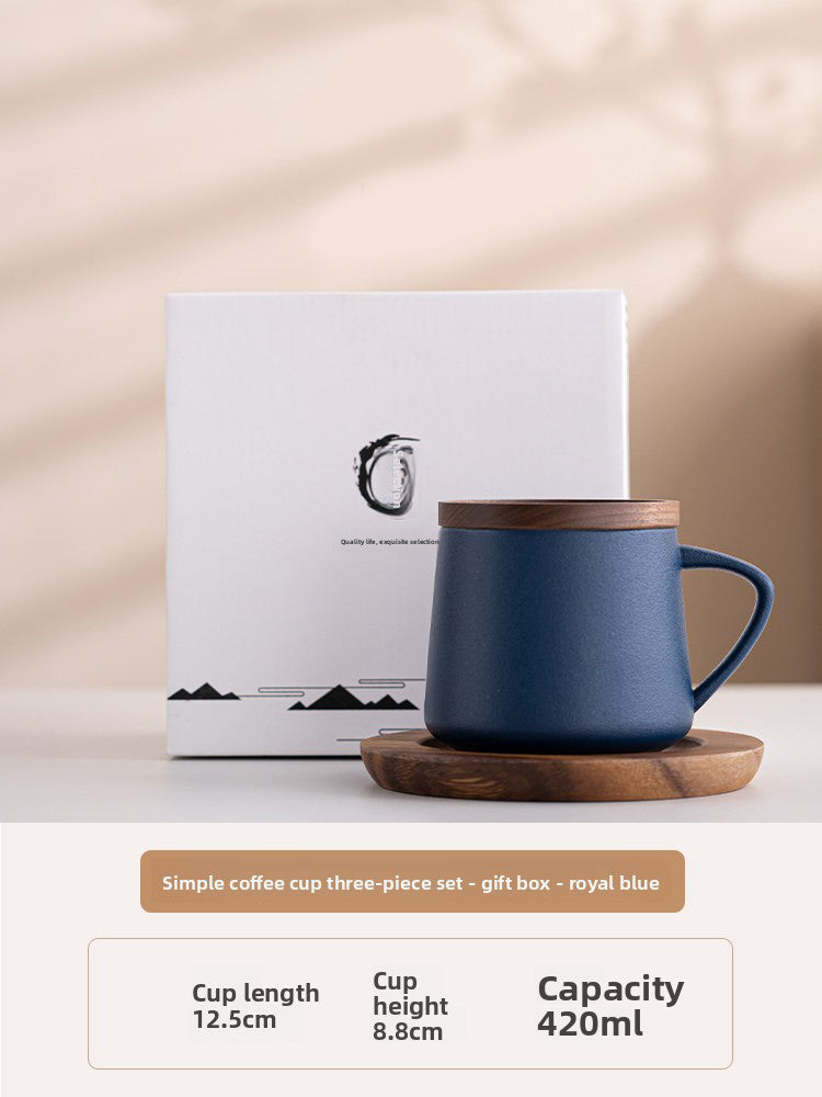 Custom Logo Mug, Engraved Ceramic Coffee Cup, Office Water Mug, Tea Tumbler, Personalized Gift Set, Sublimation Blank Cup