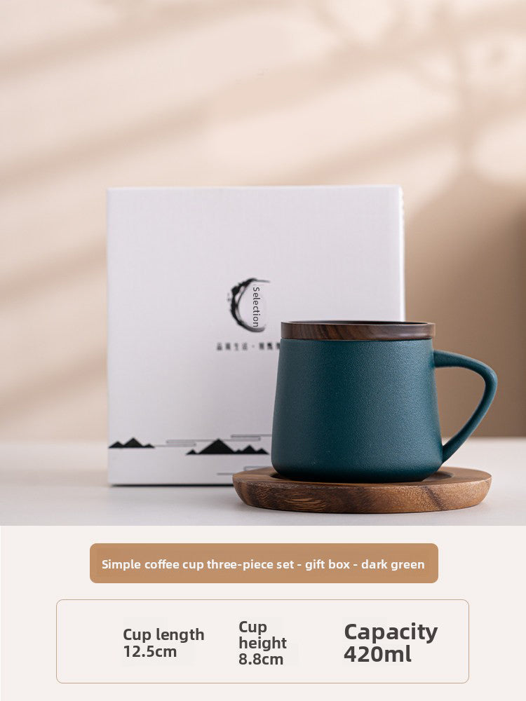 Custom Logo Mug, Engraved Ceramic Coffee Cup, Office Water Mug, Tea Tumbler, Personalized Gift Set, Sublimation Blank Cup