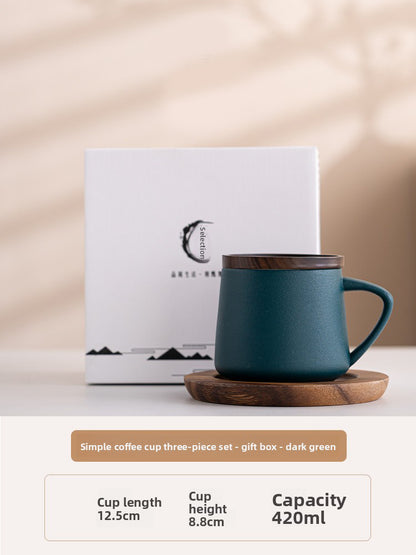 Custom Logo Mug, Engraved Ceramic Coffee Cup, Office Water Mug, Tea Tumbler, Personalized Gift Set, Sublimation Blank Cup