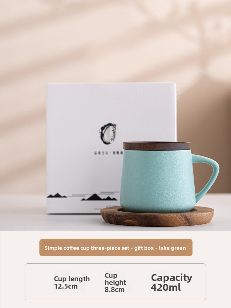 Custom Logo Mug, Engraved Ceramic Coffee Cup, Office Water Mug, Tea Tumbler, Personalized Gift Set, Sublimation Blank Cup